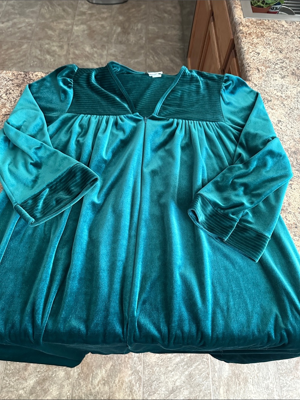 Plush Velvet Teal Women’s Robe-Style Lounge Wrap
